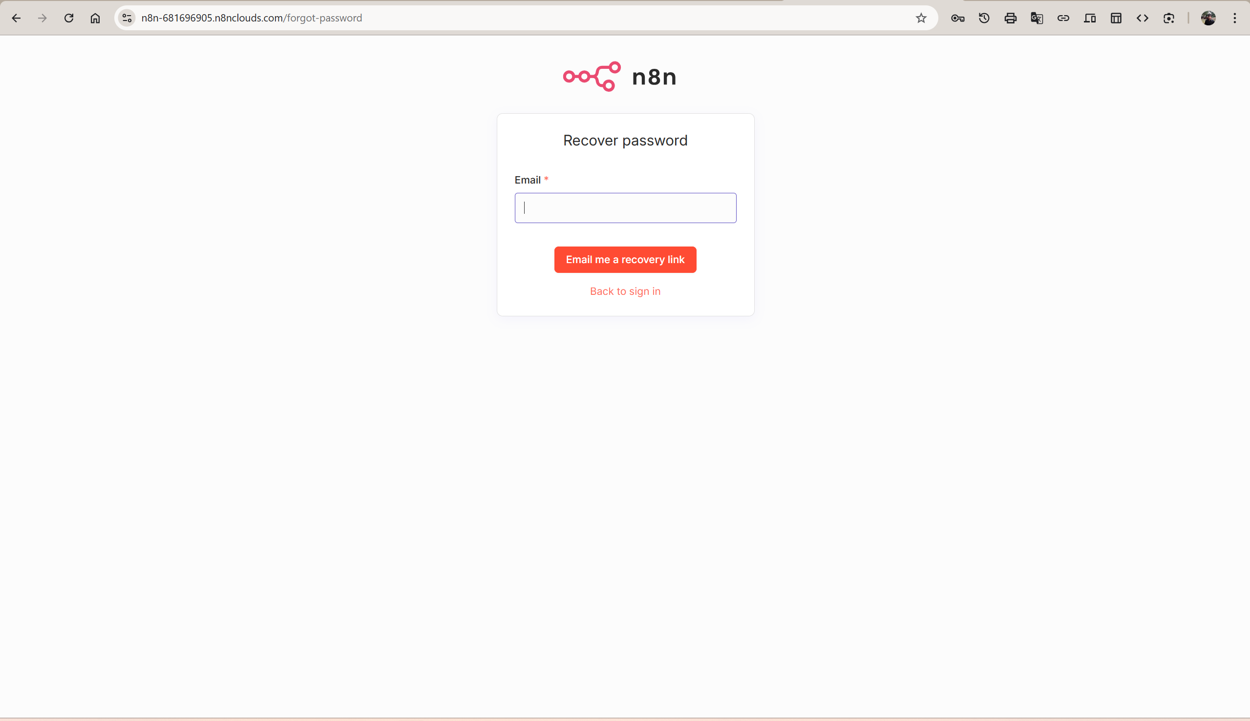 Password reset email with the "Set a new password" call-to-action button highlighted